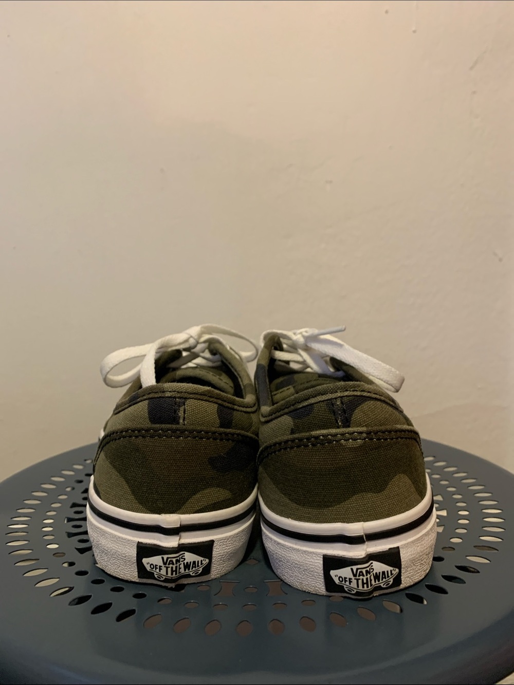 Vans Kids Youth 5 Low-Top Camo Canvas Sneakers - Olive Green/White - Picture 4 of 7